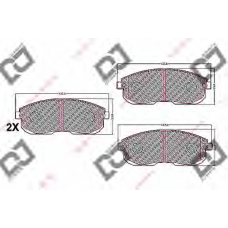 BP1087 DJ PARTS Комплект тормозных колодок, дисковый тормоз