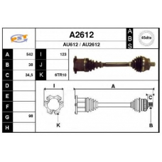 A2612 SNRA Приводной вал