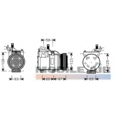 8200K198 VAN WEZEL Компрессор, кондиционер
