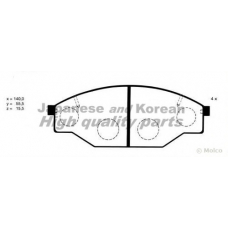 T112-30 ASHUKI Комплект тормозных колодок, дисковый тормоз