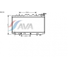 DN2136 AVA Радиатор, охлаждение двигателя