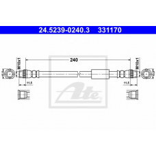 24.5239-0240.3 ATE Тормозной шланг