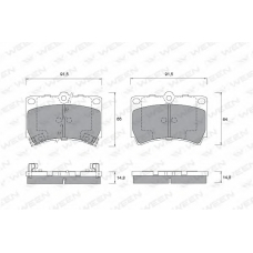 151-1192 WEEN Комплект тормозных колодок, дисковый тормоз