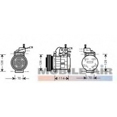 2100K032 VAN WEZEL Компрессор, кондиционер