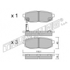892.0 TRUSTING Комплект тормозных колодок, дисковый тормоз