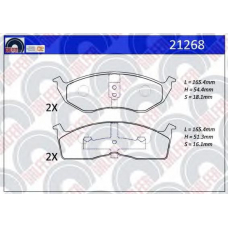 21268 GALFER Комплект тормозных колодок, дисковый тормоз