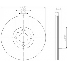 8DD 355 102-391 HELLA PAGID Тормозной диск