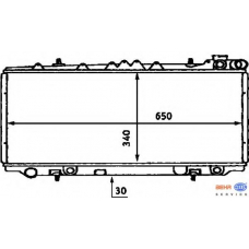 8MK 376 715-581 HELLA Радиатор, охлаждение двигателя