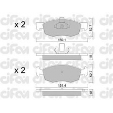 822-274-2 CIFAM Комплект тормозных колодок, дисковый тормоз