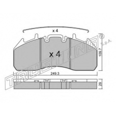 825.0 TRUSTING Комплект тормозных колодок, дисковый тормоз