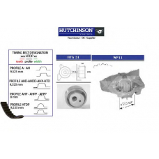KH 25WP11 HUTCHINSON Водяной насос + комплект зубчатого ремня