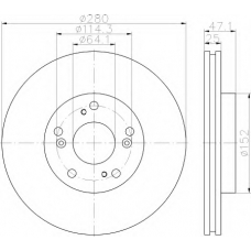 8DD 355 118-191 HELLA Тормозной диск