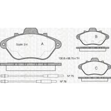 8110 28940 TRIDON Brake pads - front