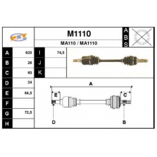 M1110 SNRA Приводной вал