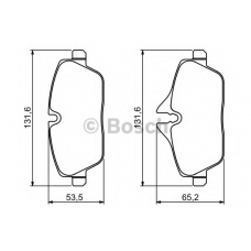 0 986 494 264 BOSCH Комплект тормозных колодок, дисковый тормоз