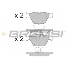 BP3073 BREMSI Комплект тормозных колодок, дисковый тормоз