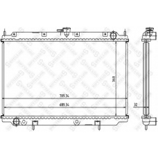 10-25222-SX STELLOX Радиатор, охлаждение двигателя