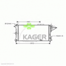 31-0755 KAGER Радиатор, охлаждение двигателя