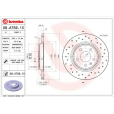 08.A759.1X BREMBO Тормозной диск