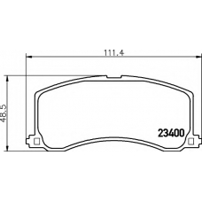 8DB 355 016-941 HELLA Комплект тормозных колодок, дисковый тормоз