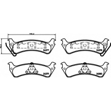 8DB 355 012-491 HELLA Комплект тормозных колодок, дисковый тормоз