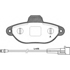 BPA0414.01 OPEN PARTS Комплект тормозных колодок, дисковый тормоз