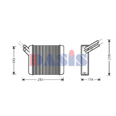 069030N AKS DASIS Теплообменник, отопление салона