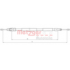 10.4709 METZGER Трос, стояночная тормозная система