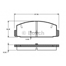 0 986 TB2 095 BOSCH Комплект тормозных колодок, дисковый тормоз