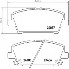 8DB 355 006-911 HELLA Комплект тормозных колодок, дисковый тормоз