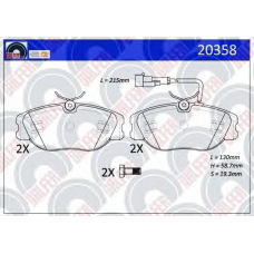 20358 GALFER Комплект тормозных колодок, дисковый тормоз