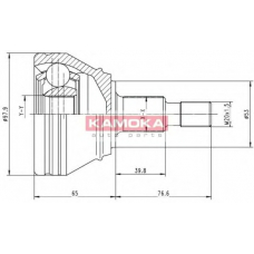 6681 KAMOKA Шарнирный комплект, приводной вал