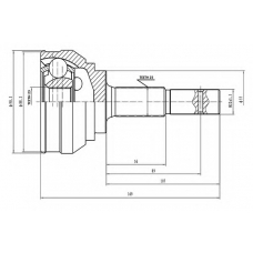 AW1510143 AYWIPARTS Шарнирный комплект, приводной вал