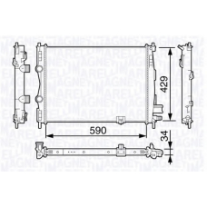 350213135900 MAGNETI MARELLI Радиатор, охлаждение двигателя