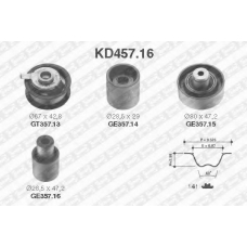 KD457.16 SNR Комплект ремня грм