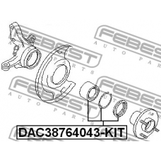 DAC38764043-KIT FEBEST Подшипник ступицы колеса