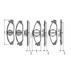 0 986 TB2 306 BOSCH Комплект тормозных колодок, дисковый тормоз