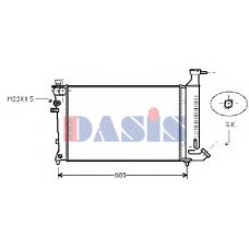 060001N AKS DASIS Радиатор, охлаждение двигателя