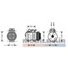 3000K275 VAN WEZEL Компрессор, кондиционер