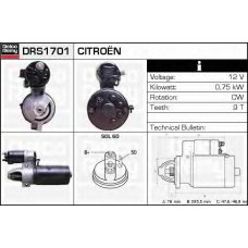 DRS1701 DELCO REMY Стартер