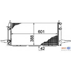 8MK 376 710-431 HELLA Радиатор, охлаждение двигателя