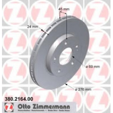 380.2164.00 ZIMMERMANN Тормозной диск