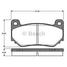 0 986 TB2 869 BOSCH Комплект тормозных колодок, дисковый тормоз