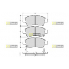 BD S317 STARLINE Комплект тормозных колодок, дисковый тормоз