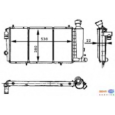 8MK 376 715-411 HELLA Радиатор, охлаждение двигателя