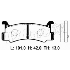 IBR-1303 IPS Parts Комплект тормозных колодок, дисковый тормоз