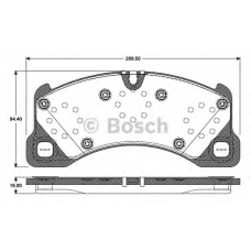 0 986 TB3 087 BOSCH Комплект тормозных колодок, дисковый тормоз