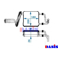 129001N AKS DASIS Теплообменник, отопление салона