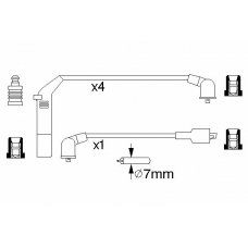 0 986 357 142 BOSCH Комплект проводов зажигания