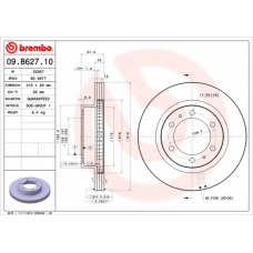 09.B627.10 BREMBO Тормозной диск